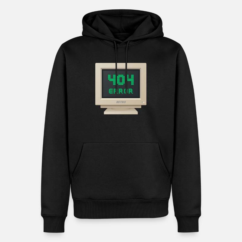 CRT-Entwurf - Fehler 404 - Männer Premium Bio Hoodie - Schwarz