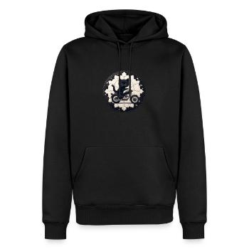 Soft Kitty Gifts - Men’s Premium Organic Hoodie - black - Front - Nico (187cm)