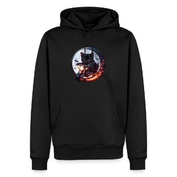 Soft Kitty Gifts - Men’s Premium Organic Hoodie - black - Front - Nico (187cm)