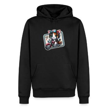 Soft Kitty Gifts - Men’s Premium Organic Hoodie - black - Front - Nico (187cm)