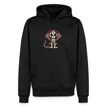 Sugar Skull Gift - Men’s Premium Organic Hoodie - black - Front - Nico (187cm)