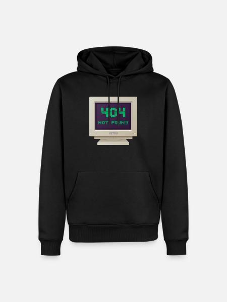 CRT Design - 404 Not found - Men’s Premium Organic Hoodie - black