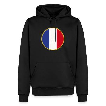 I Love France Elegance Style Design T-Shirt - Sweat à capuche Premium bio Homme - noir - Devant - Nico (187cm)