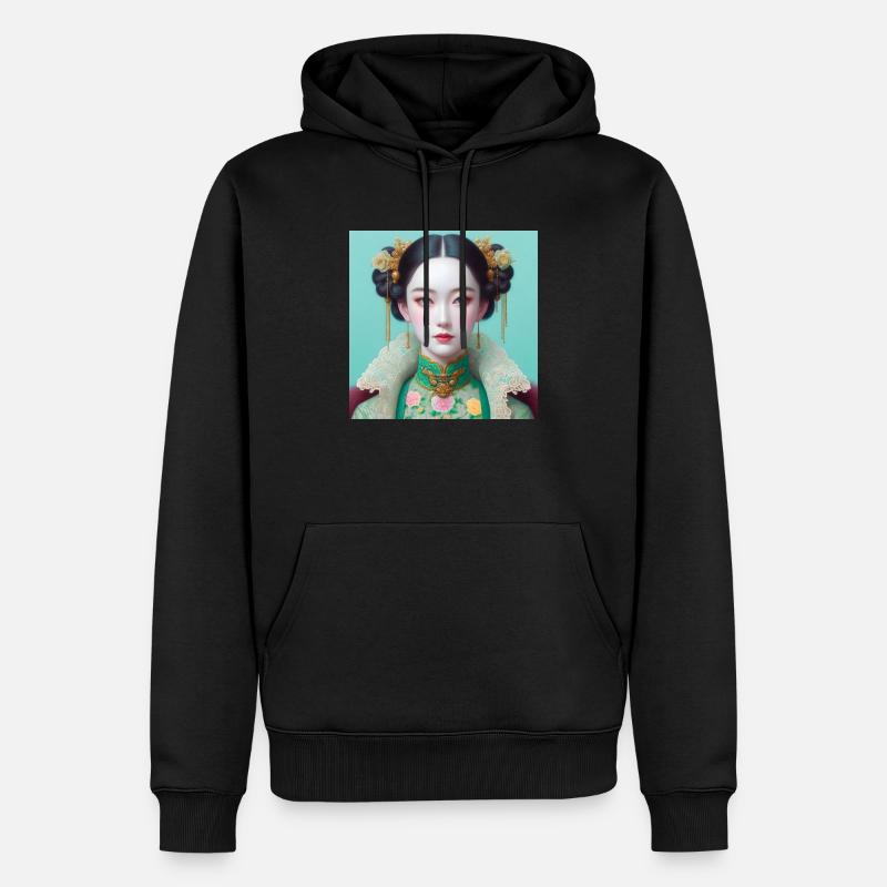 Schmetterlingsmädchen - Männer Premium Bio Hoodie - Schwarz