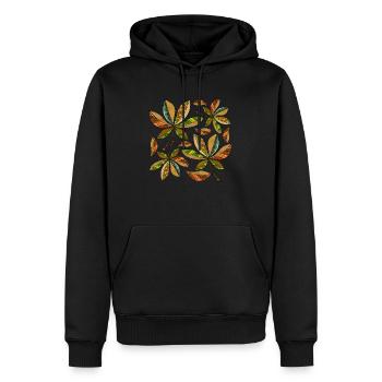 Liste - Männer Premium Bio Hoodie - Schwarz - Vorne - Nico (187cm)