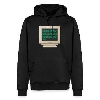 CRT - Binärer Code - Männer Premium Bio Hoodie - Schwarz - Vorne - Nico (187cm)
