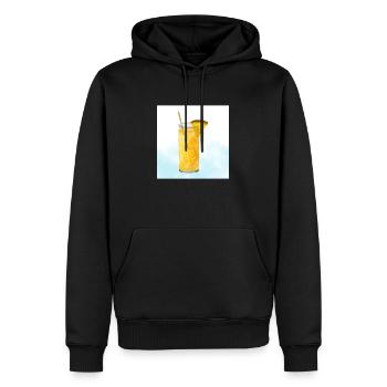 Tropical Pineapple Drink - Watercolour Summer Art - Men’s Premium Organic Hoodie - black - Front - Nico (187cm)