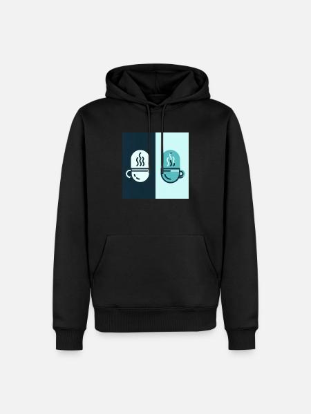 Kaffee - Männer Premium Bio Hoodie - Schwarz