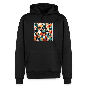Modern Geometric Abstract Design - Men’s Premium Organic Hoodie - black - Front - Nico (187cm)