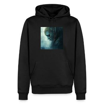 Elfe - Männer Premium Bio Hoodie - Schwarz - Vorne - Nico (187cm)