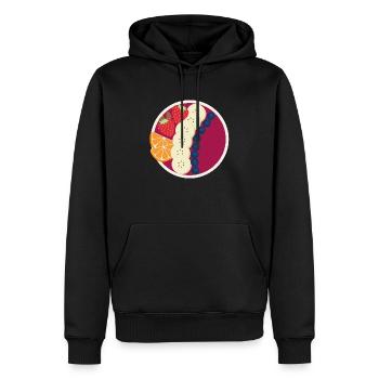 Beeren Smoothie Bowl - Männer Premium Bio Hoodie - Schwarz - Vorne - Nico (187cm)