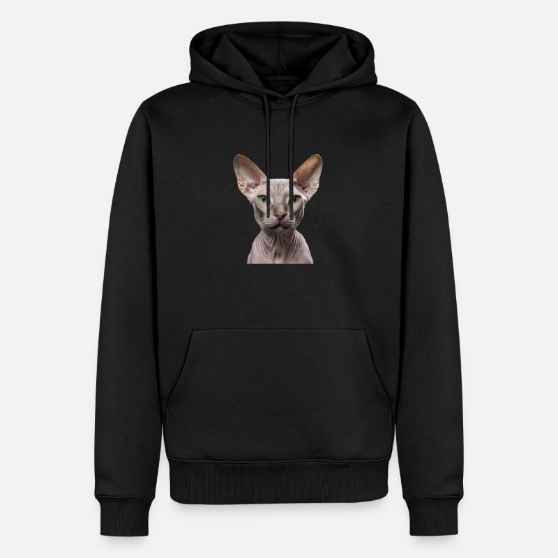 chat sphynx - Sweat à capuche Premium bio Homme - noir