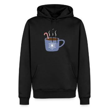 Heiße Schokolade - Männer Premium Bio Hoodie - Schwarz - Vorne - Nico (187cm)