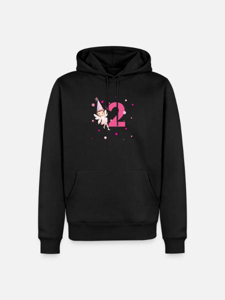 2nd Birthday Pink Fairy - Men’s Premium Organic Hoodie - black