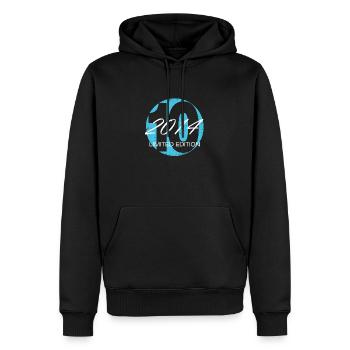 10 ans d’âge Edition Limitée - Sweat à capuche Premium bio Homme - noir - Devant - Nico (187cm)