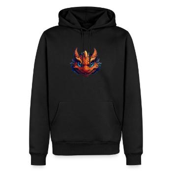 Dragon's Face - Men’s Premium Organic Hoodie - black - Front - Nico (187cm)
