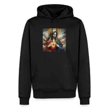 Stechpalme Maria Maria Madonna Mariana Jungfrau Maria Heilig - Männer Premium Bio Hoodie - Schwarz - Vorne - Nico (187cm)
