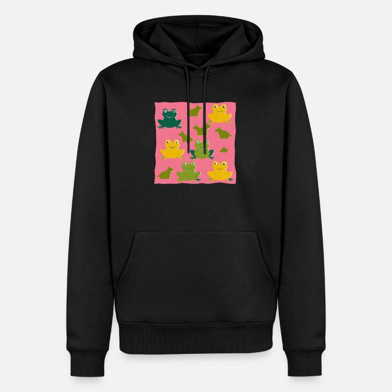 frösche 2 - Männer Premium Bio Hoodie - Schwarz
