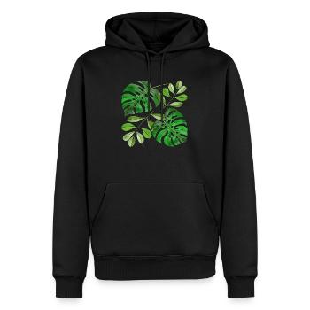 Liste - Männer Premium Bio Hoodie - Schwarz - Vorne - Nico (187cm)