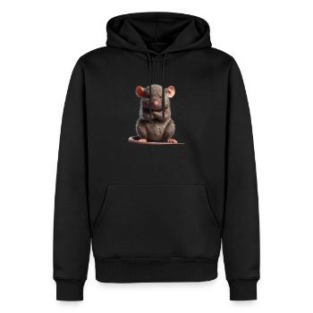 Rat grim 1 - Men’s Premium Organic Hoodie - black - Front - Nico (187cm)