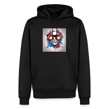 Verliebte Sonne in Blau - Männer Premium Bio Hoodie - Schwarz - Vorne - Nico (187cm)