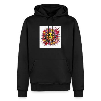 Dreaming Sun - Männer Premium Bio Hoodie - Schwarz - Vorne - Nico (187cm)