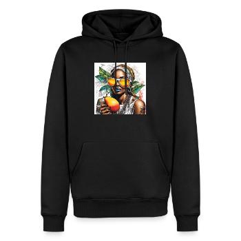 MANGO AFFAIRE - Männer Premium Bio Hoodie - Schwarz - Vorne - Nico (187cm)
