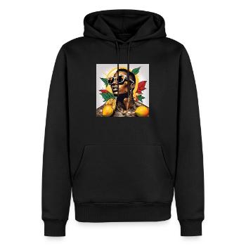 MANGO TRIBE - Männer Premium Bio Hoodie - Schwarz - Vorne - Nico (187cm)