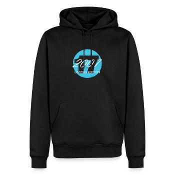 Edition limitée 17 ans d’âge - Sweat à capuche Premium bio Homme - noir - Devant - Nico (187cm)