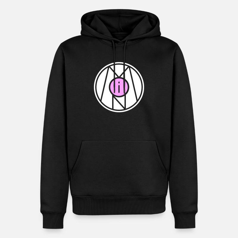 Moin Symbol Zeichen Stempel - Männer Premium Bio Hoodie - Schwarz