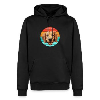 Golden Retriever - Men’s Premium Organic Hoodie - black - Front - Nico (187cm)