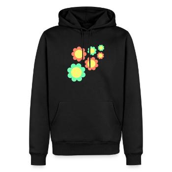 Beaucoup de fleurs colorées belle conception de motif décoratif - Sweat à capuche Premium bio Homme - noir - Devant - Nico (187cm)