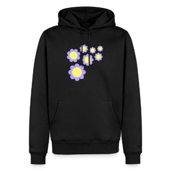 Beaucoup de fleurs colorées belle conception de motif décoratif - Sweat à capuche Premium bio Homme - noir - Devant - Nico (187cm)