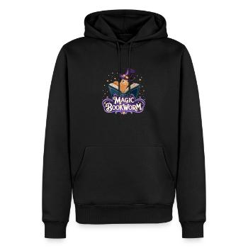 Magic Bookworm - Men’s Premium Organic Hoodie - black - Front - Nico (187cm)