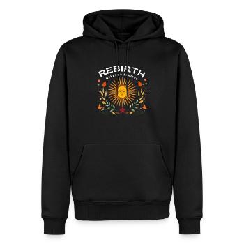 Rebirth, Reveal, Realize - Resolution of the Year - Sweat à capuche Premium bio Homme - noir - Devant - Nico (187cm)