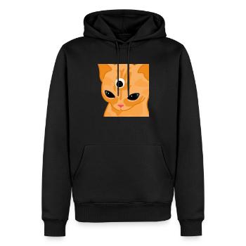 alle sehende Katze Meme - Männer Premium Bio Hoodie - Schwarz - Vorne - Nico (187cm)