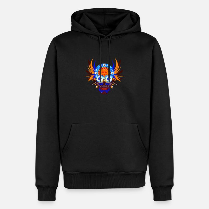 Crâne 15 - Sweat à capuche Premium bio Homme - noir