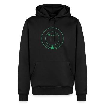 Weihnachten Tannenbaum Renntiere Kreis - Männer Premium Bio Hoodie - Schwarz - Vorne - Nico (187cm)