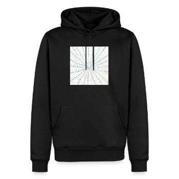 Spider web design - Men’s Premium Organic Hoodie - black - Front - Nico (187cm)