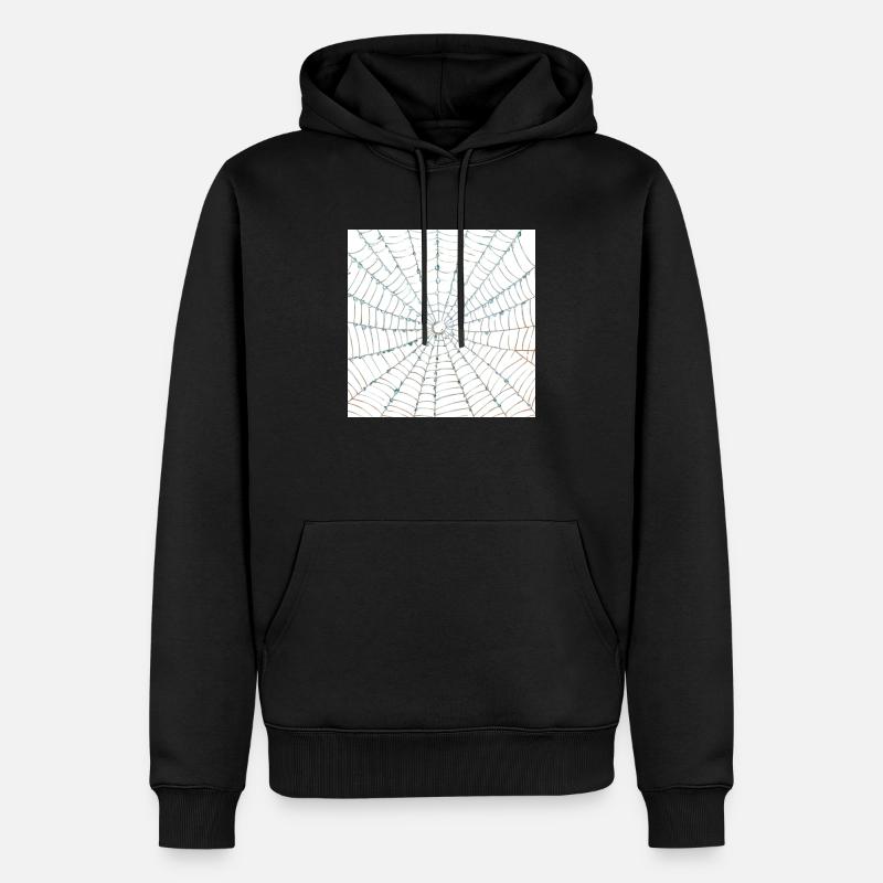 Conception de toile d’araignée - Sweat à capuche Premium bio Homme - noir