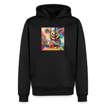 Tschäätt tschie pie tie CHATGPT - Männer Premium Bio Hoodie - Schwarz - Vorne - Nico (187cm)