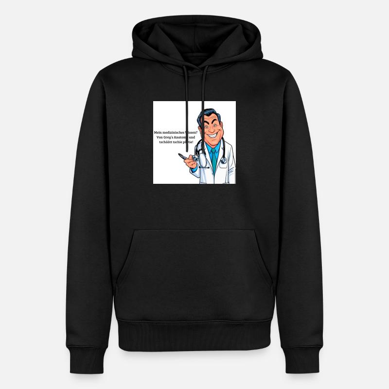 Drôles de médecins - Sweat à capuche Premium bio Homme - noir