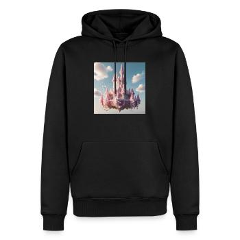 Schloss - Männer Premium Bio Hoodie - Schwarz - Vorne - Nico (187cm)