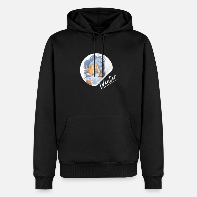 Winter Camp - Männer Premium Bio Hoodie - Schwarz