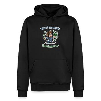 Mein Traumjob: Scheinwerfer - Witziges Wortspiel - Männer Premium Bio Hoodie - Schwarz - Vorne - Nico (187cm)