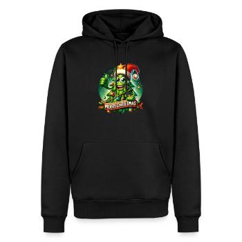 Le sapin de noel - Sweat à capuche Premium bio Homme - noir - Devant - Nico (187cm)