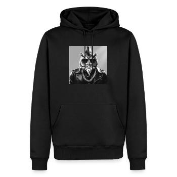 Rocky the Owl - Men’s Premium Organic Hoodie - black - Front - Nico (187cm)