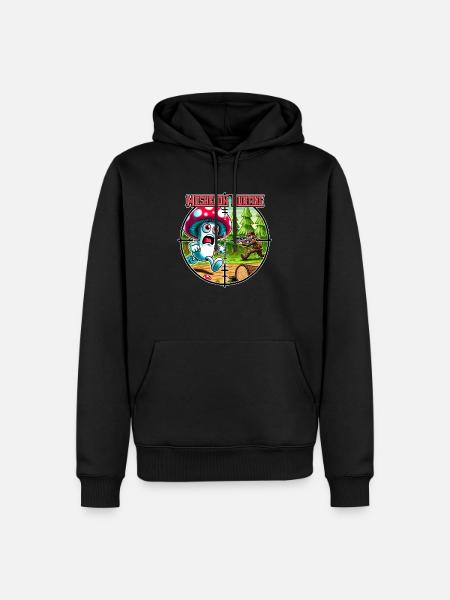 mushroom hunting - Sweat à capuche Premium bio Homme - noir