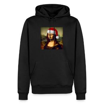 Noël Lisa Mona Art Idée de Noël - Sweat à capuche Premium bio Homme - noir - Devant - Nico (187cm)
