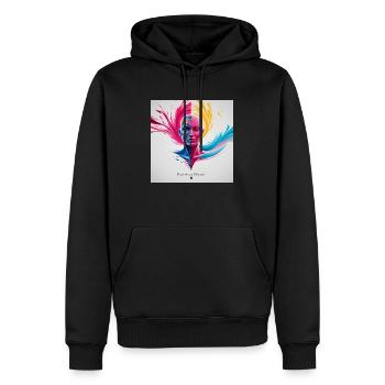 Evolve or repeat - Männer Premium Bio Hoodie - Schwarz - Vorne - Nico (187cm)